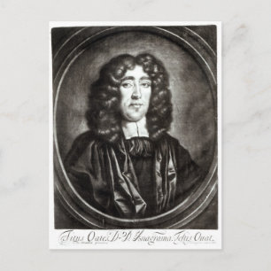 Portrait von Titus Oates, graviert von R. Thompson Postkarte
