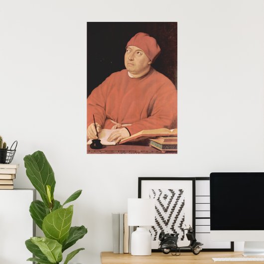 Portrait von Tommaso 'Fedra' Inghirami von Raphael Poster (Heimbüro)