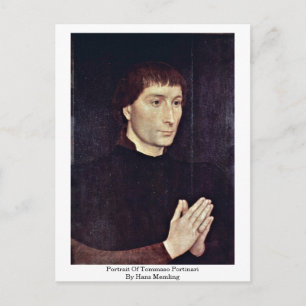 Portrait von Tommaso Portinari von Hans Memling Postkarte
