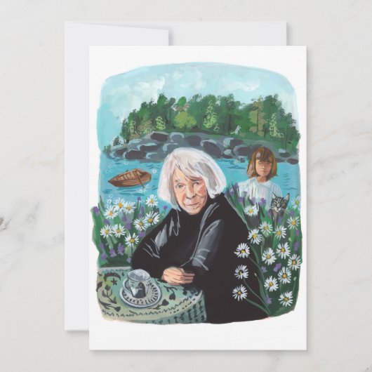 Portrait von Tove Jansson Einladung (Vorderseite)