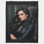 Portrait von Tressa Straninski von Xzendor7 Fleecedecke (Vorderseite)