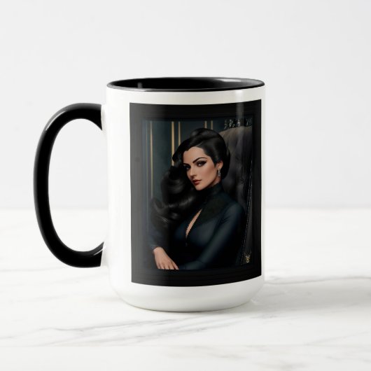 Portrait von Tressa Straninski von Xzendor7 Tasse (Links)