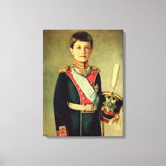 Portrait von Tsarevitch Alexei Nikolajewitsch; Leinwanddruck (Vorderseite)