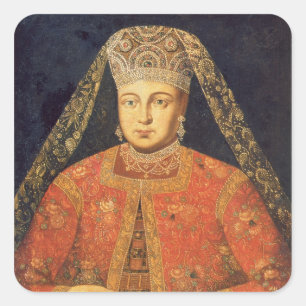 Portrait von Tsarina Marfa Matveyevna Quadratischer Aufkleber