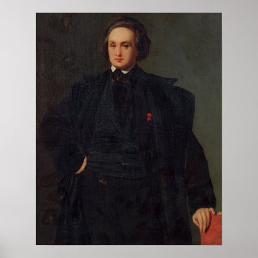 Portrait von Victor Hugo, c.1833 Poster (Vorne)