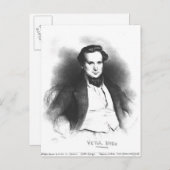 Portrait von Victor Hugo Postkarte (Vorne/Hinten)