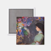 Portrait von Violet Heymann von Bertrand-Jean Redo Magnet (Vorderseite/Rückseite)