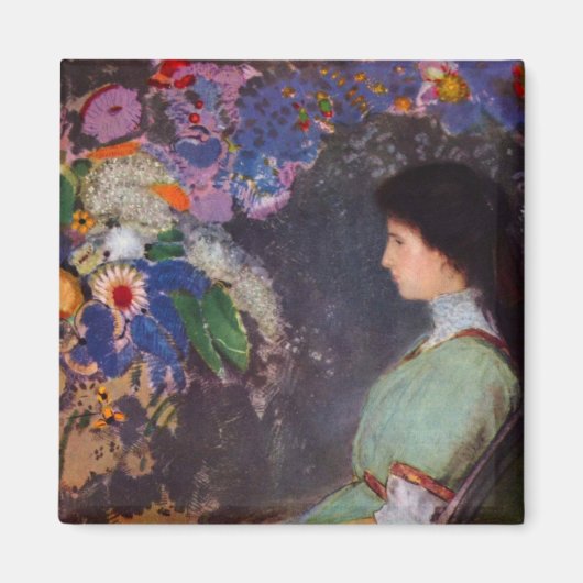 Portrait von Violet Heymann von Bertrand-Jean Redo Magnet (Vorne)