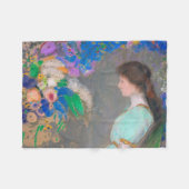 Portrait von Violette Heymann, Redon Fleecedecke (Vorderseite (Horizontal))