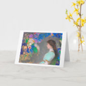 Portrait von Violette Heymann, Redon Karte (Gelbe Blume)