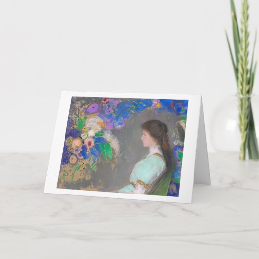 Portrait von Violette Heymann, Redon Karte (Vorderseite)