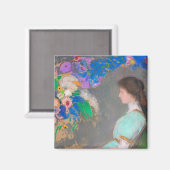 Portrait von Violette Heymann, Redon Magnet (Vorderseite/Rückseite)