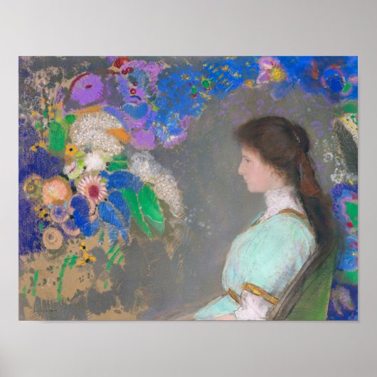 Portrait von Violette Heymann, Redon Poster (Vorne)