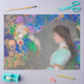 Portrait von Violette Heymann, Redon Seidenpapier (Basteln)