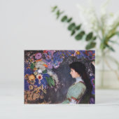 Portrait von Violette Heymann von Odilon Redon Postkarte (Stehend Vorderseite)