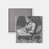 Portrait von Voltaire auf Ferney Magnet (Vorderseite/Rückseite)