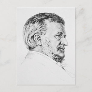Portrait von Wagner, 19. Jahrhundert Postkarte