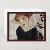 Portrait von Wally von Schiele Egon Postkarte (Vorne/Hinten)