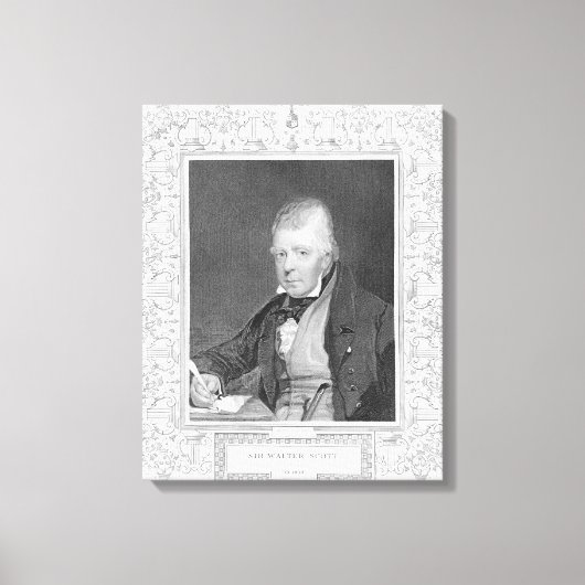 Portrait von Walter Scott Leinwanddruck (Vorderseite)