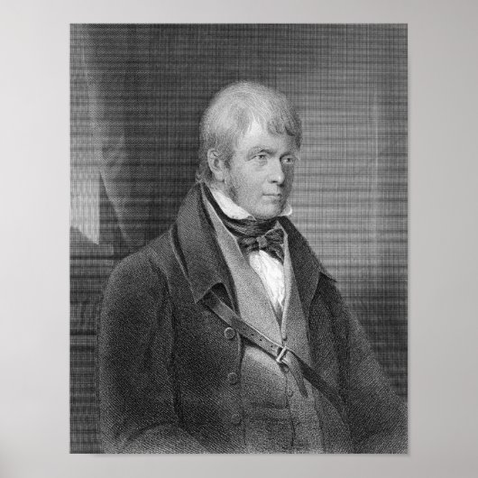 Portrait von Walter Scott Poster (Vorne)