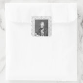 Portrait von Walter Scott Quadratischer Aufkleber (Tasche)