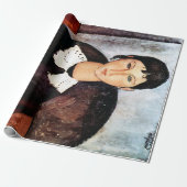 Portrait von weißem Collar, Modigliani Geschenkpapier (Ungerollt)