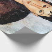 Portrait von weißem Collar, Modigliani Geschenkpapier (Ecke)