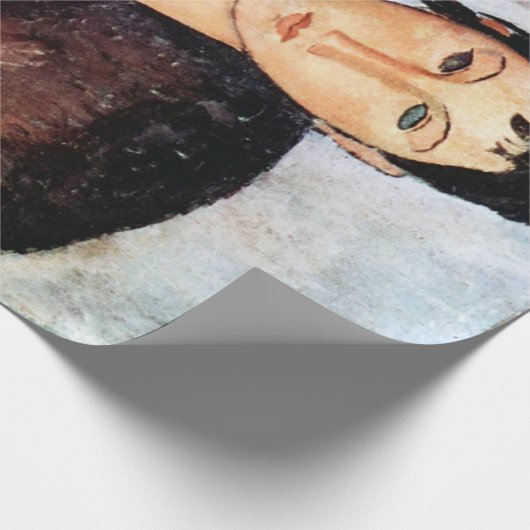 Portrait von weißem Collar, Modigliani Geschenkpapier (Ecke)