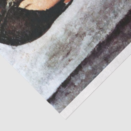 Portrait von weißem Collar, Modigliani Seidenpapier (Ausschnitt)