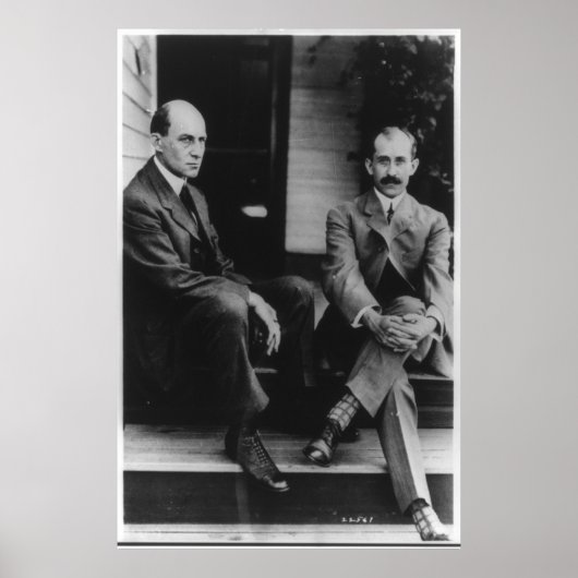 Portrait von Wilbur Wright und Orville Wright Poster (Vorne)