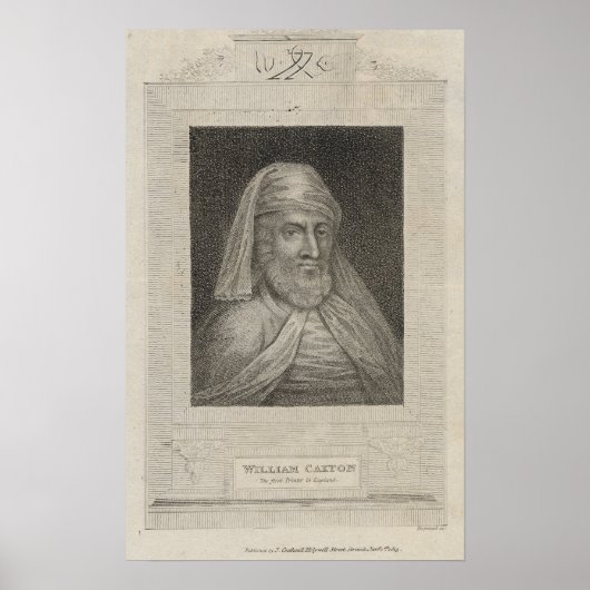 Portrait von William Caxton und seinem Drucker Poster (Vorne)
