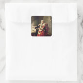 Portrait von William Murray Quadratischer Aufkleber (Tasche)
