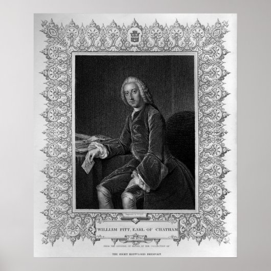 Portrait von William Pitt, 1. Earl of Chatham Poster (Vorne)