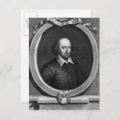 Portrait von William Shakespeare 1719 Postkarte (Vorne/Hinten)