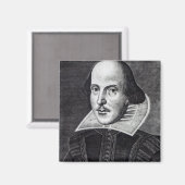 Portrait von William Shakespeare Magnet (Vorderseite/Rückseite)