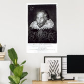 Portrait von William Shakespeare Poster (Heimbüro)