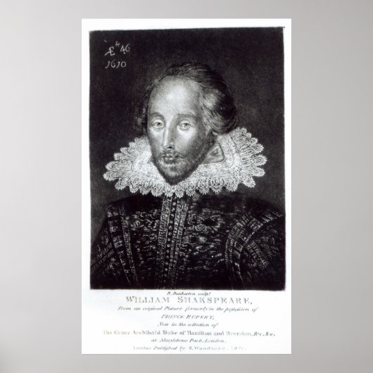 Portrait von William Shakespeare Poster (Vorne)