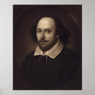 Portrait von WIlliam Shakespeare Poster/Print Poster