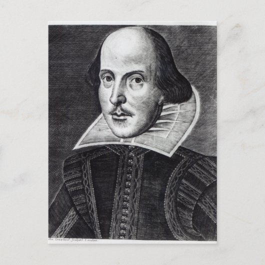 Portrait von William Shakespeare Postkarte (Vorderseite)