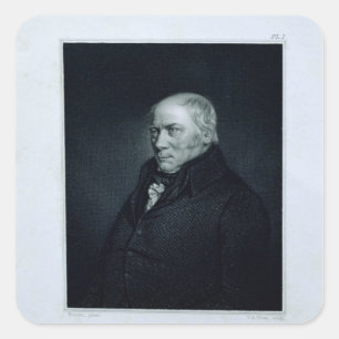 Portrait von William Smith Quadratischer Aufkleber