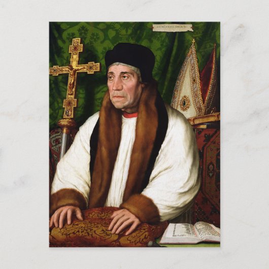 Portrait von William Warham Postkarte (Vorderseite)