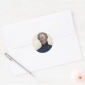 Portrait von Winfield Scott Aufklebern Runder Aufkleber (Umschlag)