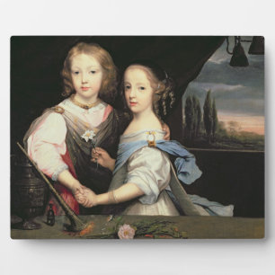 Portrait von Winston und Arabella (1648-1730) Chur Fotoplatte