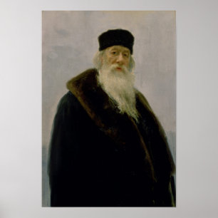 Portrait von Wladimir Wassil'evich Stasov 1900 Poster