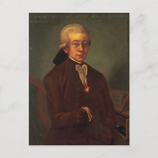 Portrait von Wolfgang Amadeus Mozart 2 Postkarte (Vorderseite)