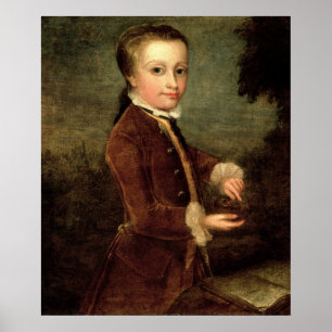 Portrait von Wolfgang Amadeus Mozart im Alter Poster
