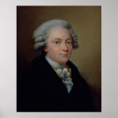 Portrait von Wolfgang Amadeus Mozart Poster (Vorne)