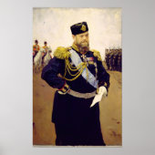 Portrait von Zar Alexander III, 1900 Poster (Vorne)
