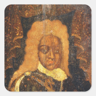 Portrait von Zar Alexei I Quadratischer Aufkleber