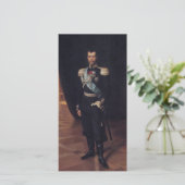 Portrait von Zar Nicholas II (von Albert Edelfelt) Karte (Stehend Vorderseite)